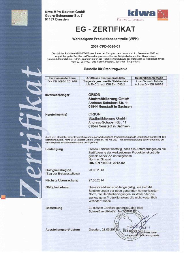 EG - Zertifikat