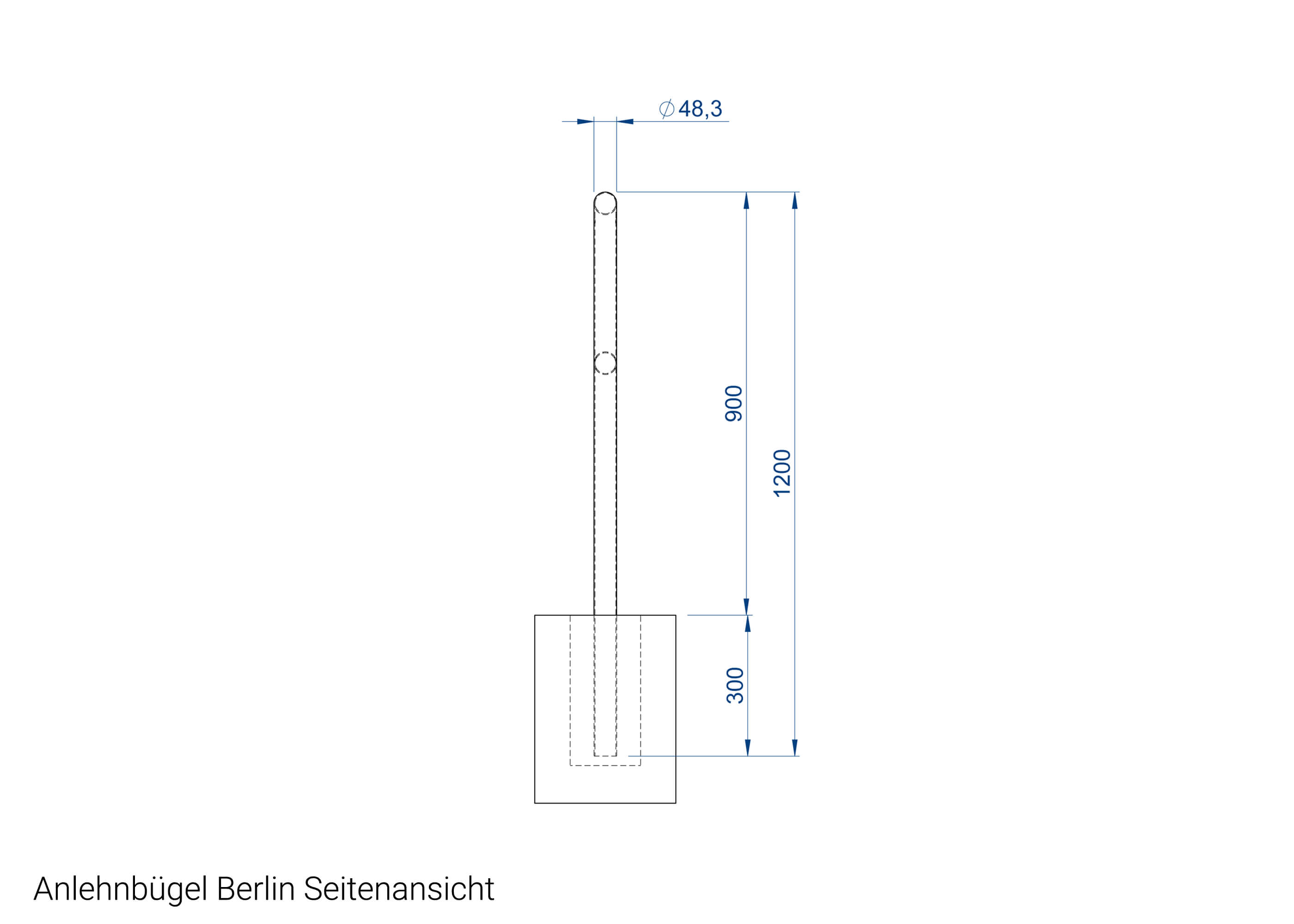Fahrrad Anlehnbügel Berlin Seitenansicht Fahrrad Anlehnbügel Berlin Seitenansicht