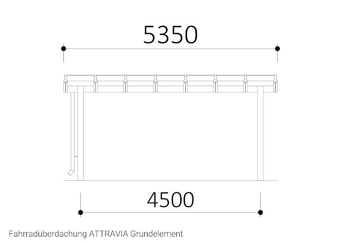 Fahrradüberdachung ATTRAVIA Grundelement Fahrradüberdachung ATTRAVIA Grundelement