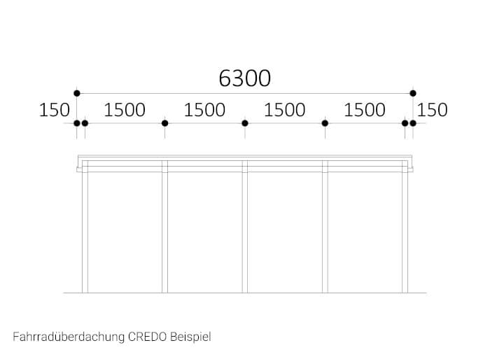Fahrradüberdachung CREDO Beispiel