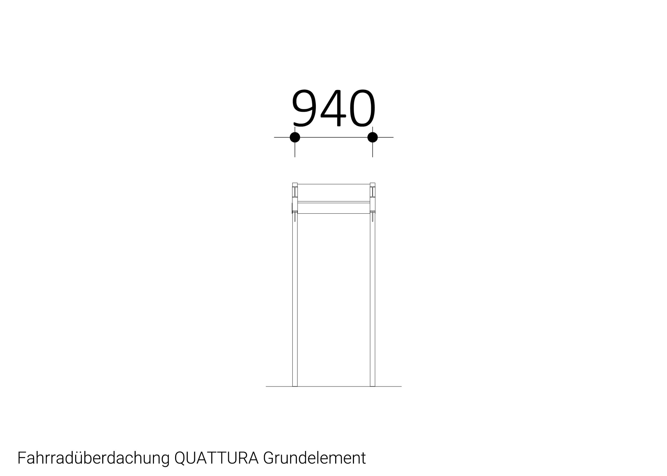 Fahrradüberdachung QUATTURA Grundelement Fahrradüberdachung QUATTURA Grundelement