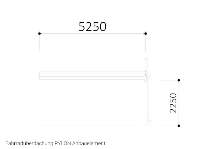Fahrradüberdachung PYLON Anbauelement