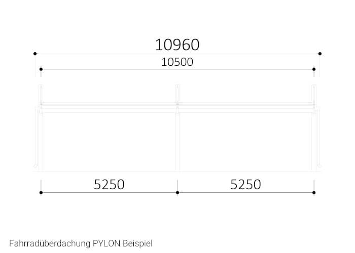 Fahrradüberdachung PYLON Beispiel