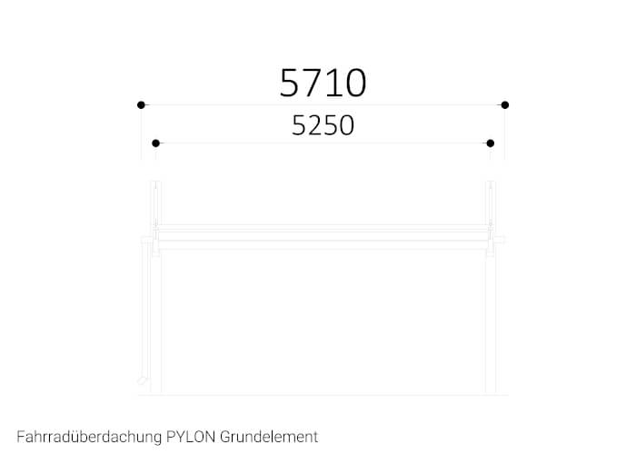 Fahrradüberdachung PYLON Grundelement
