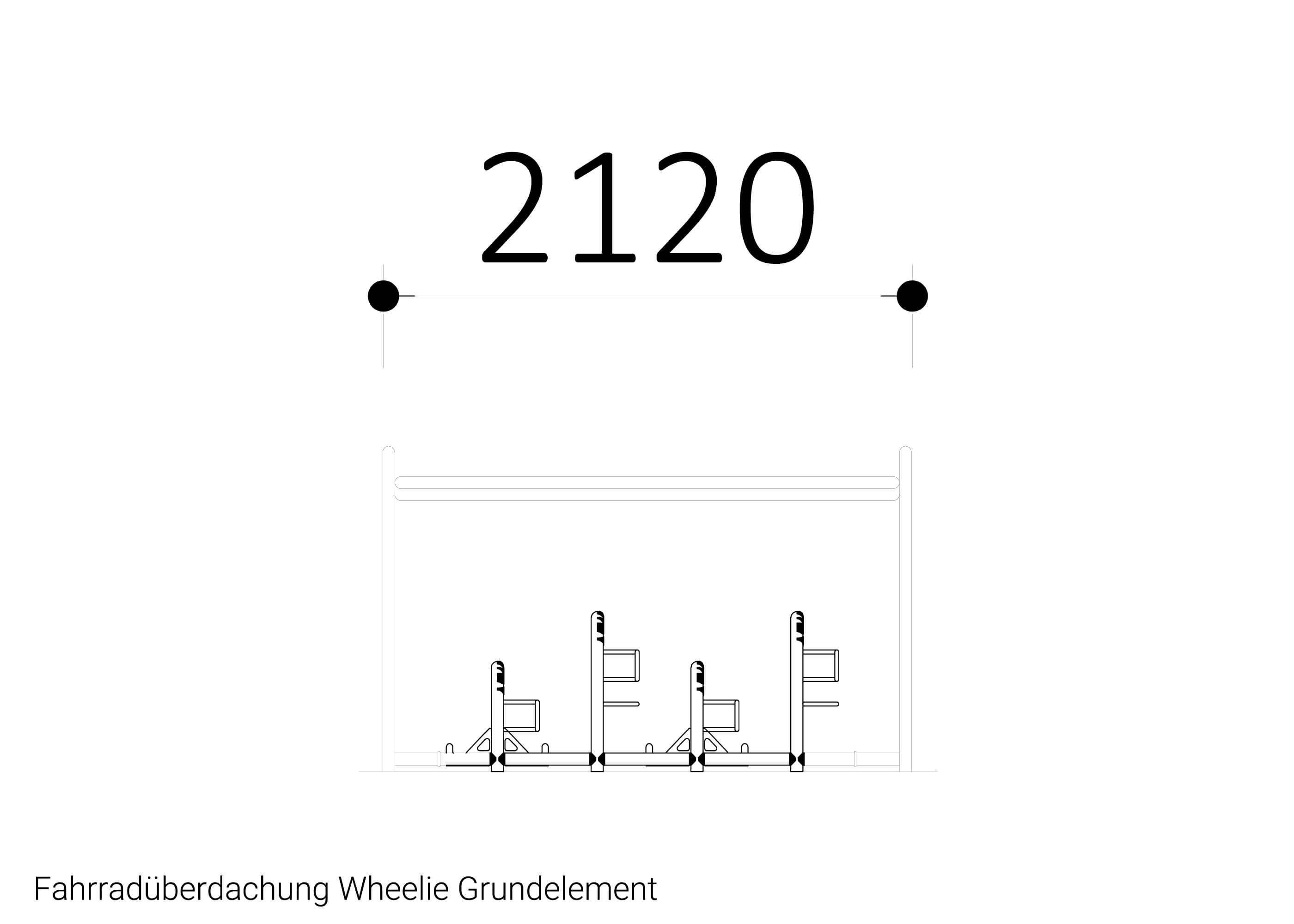 Fahrradüberdachung WHEELIE-THE-KID Grundelement Fahrradüberdachung WHEELIE-THE-KID Grundelement