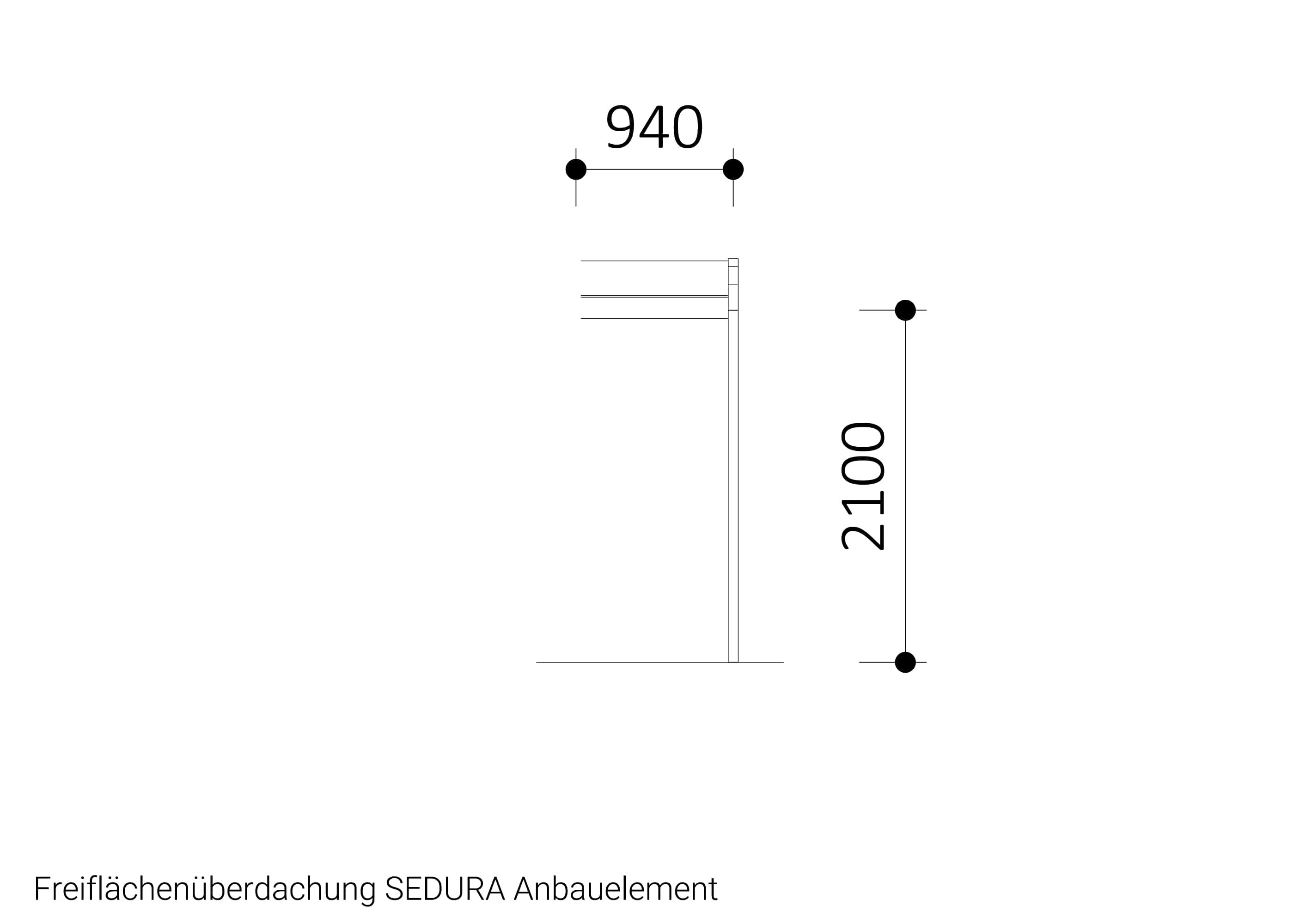 Freiflächenüberdachung SEDURA Anbauelement Freiflächenüberdachung SEDURA Anbauelement