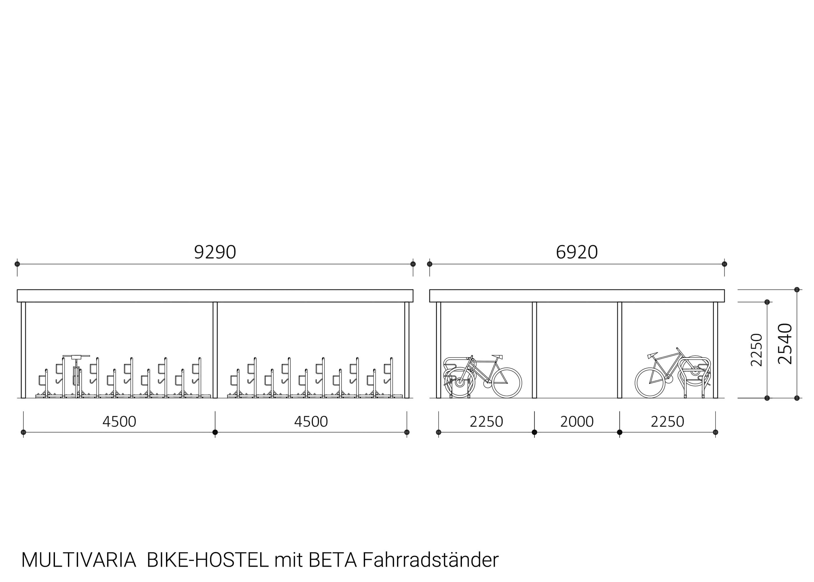 MULTIVARIA BIKE-HOSTEL mit BETA Fahrradständer MULTIVARIA BIKE-HOSTEL mit BETA Fahrradständer