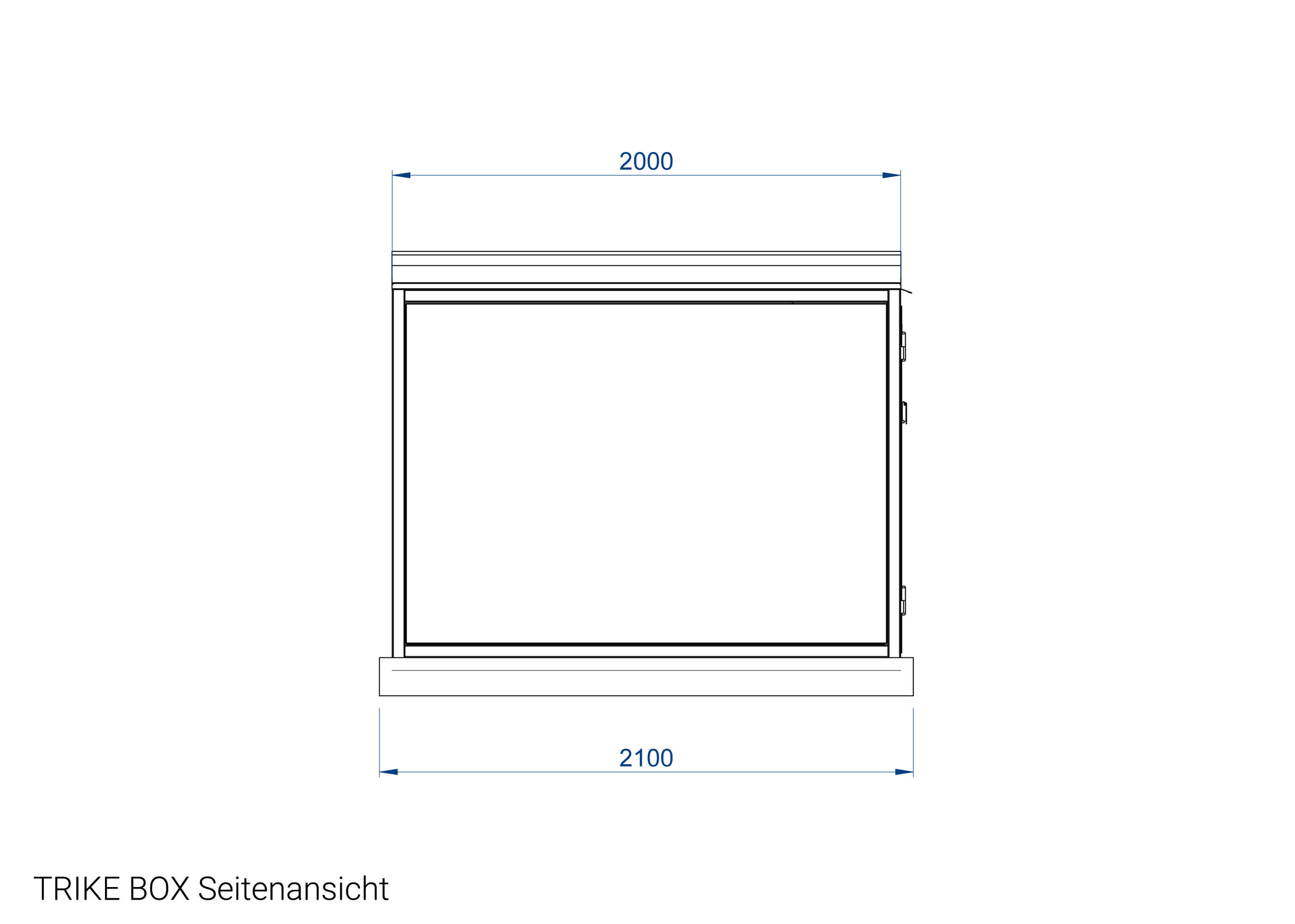 TRIKE BOX Seitenansicht Zeichnung TRIKE BOX Seitenansicht Zeichnung