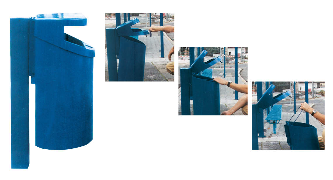 Abfallbehälter RONDO 50 einfache Bedienung