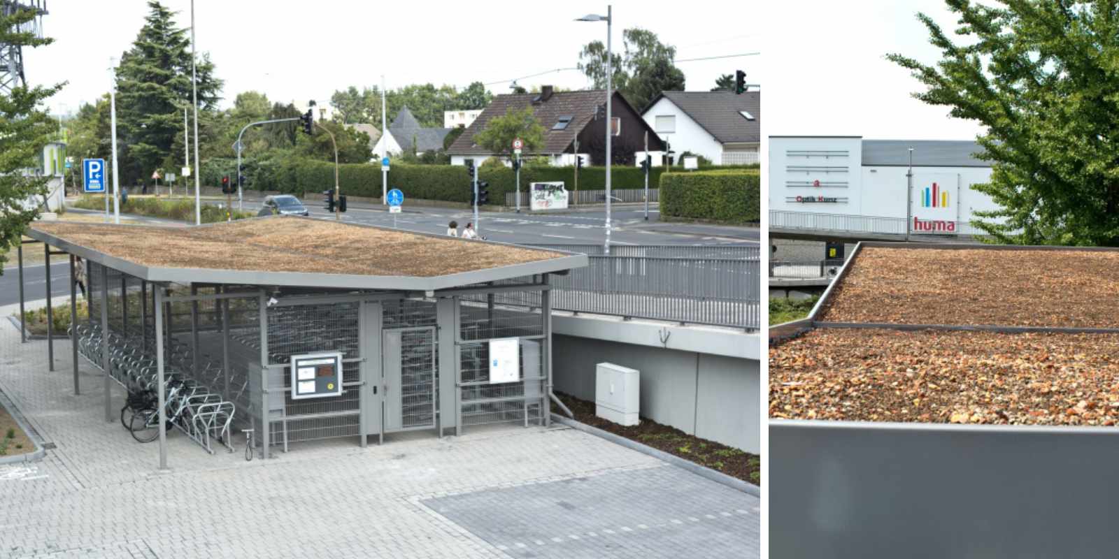 Fahrradüberdachung BIKE-HOSTEL mit Dachbegrünung Fahrradüberdachung BIKE-HOSTEL mit Dachbegrünung