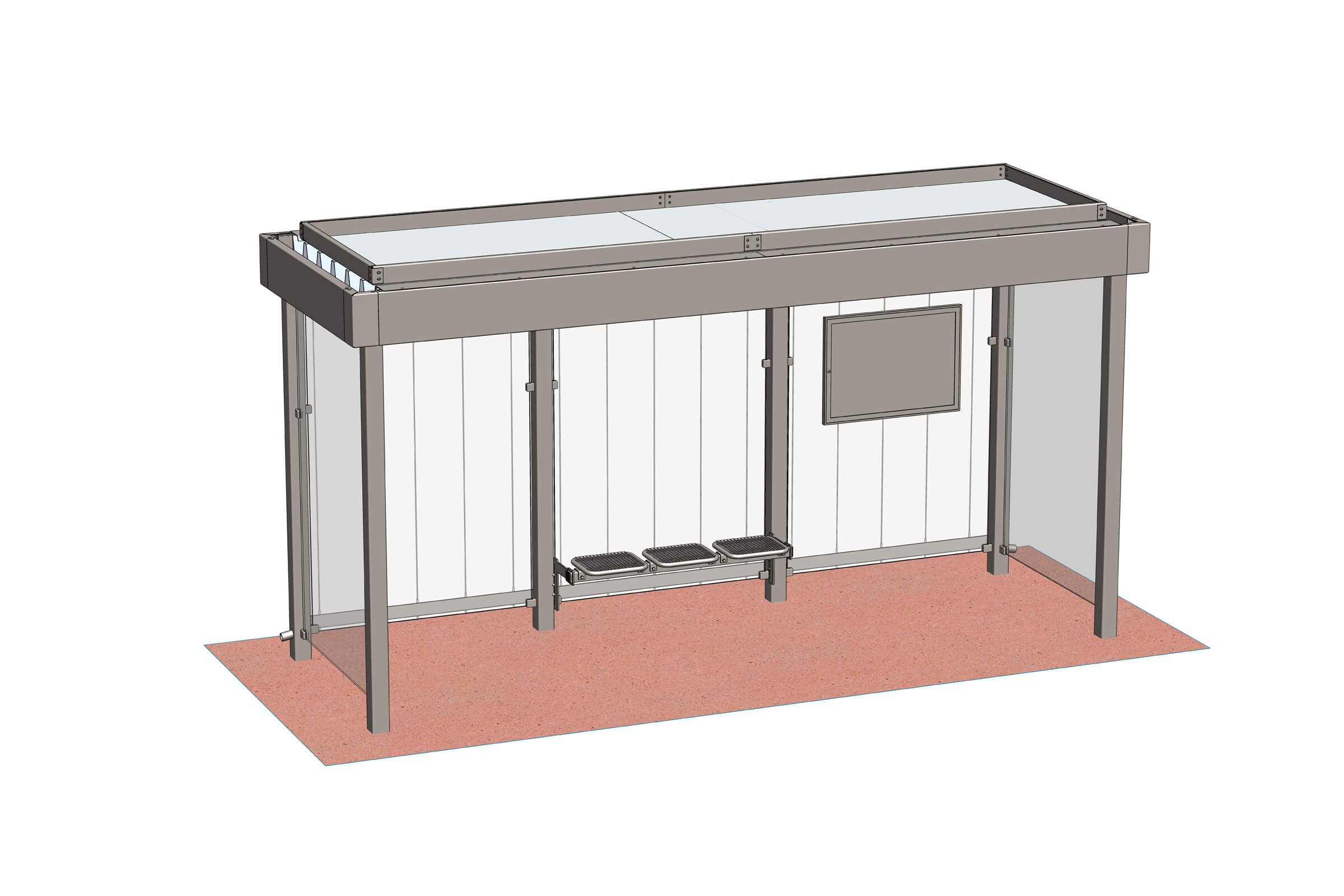 MULTIVARIA Fahrgastunterstand einseitig MULTIVARIA Fahrgastunterstand einseitig