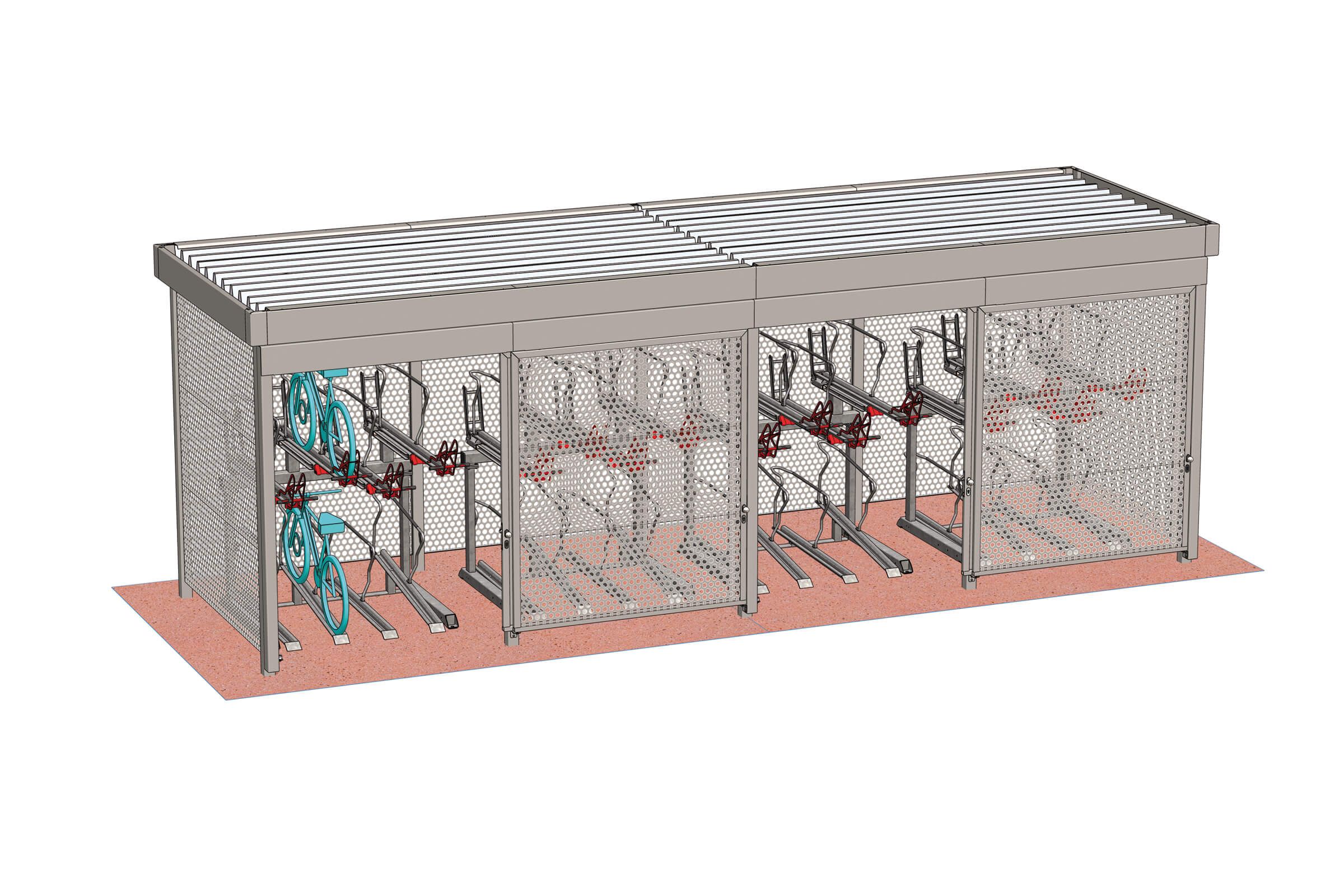 Fahrradüberdachung MULTIVARIA BIKE-DEPOT mit Doppelstockparker