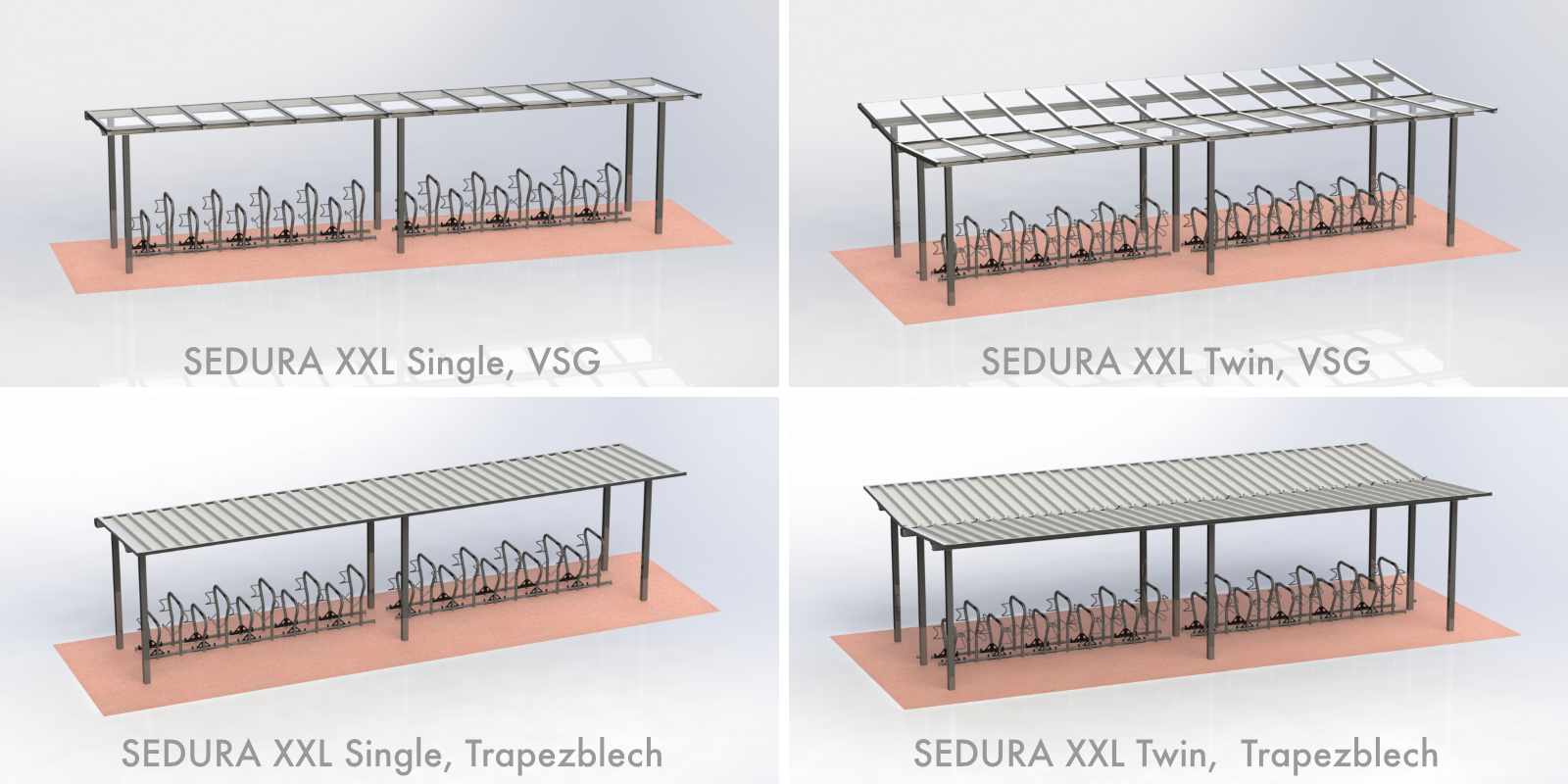 Überdachung SEDURA XXL Grundvarianten