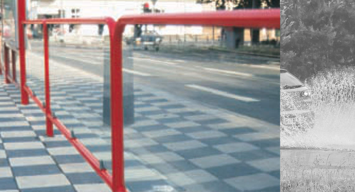 Fahrgastbereiche SPRITZSCHUTZ Detail