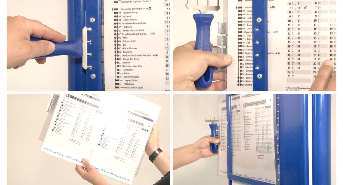 Haltestellenschilder FAHRPLANKASTEN Bedienung
