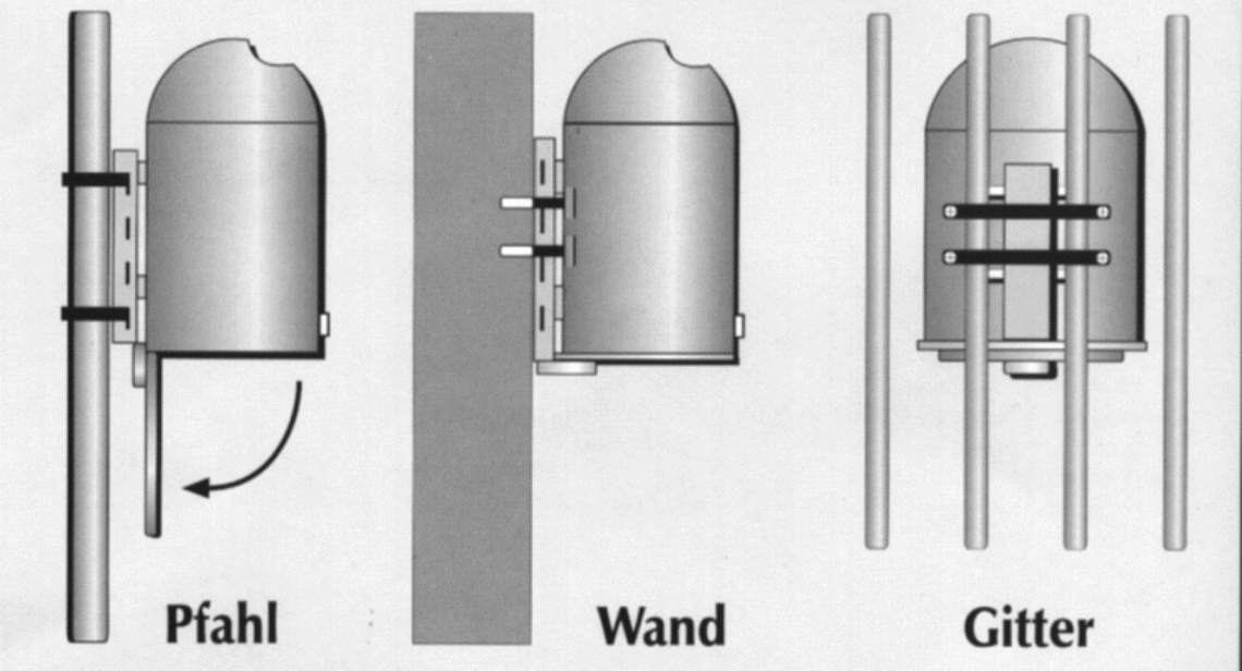 Abfallbehälter VINCENZO Befestigung