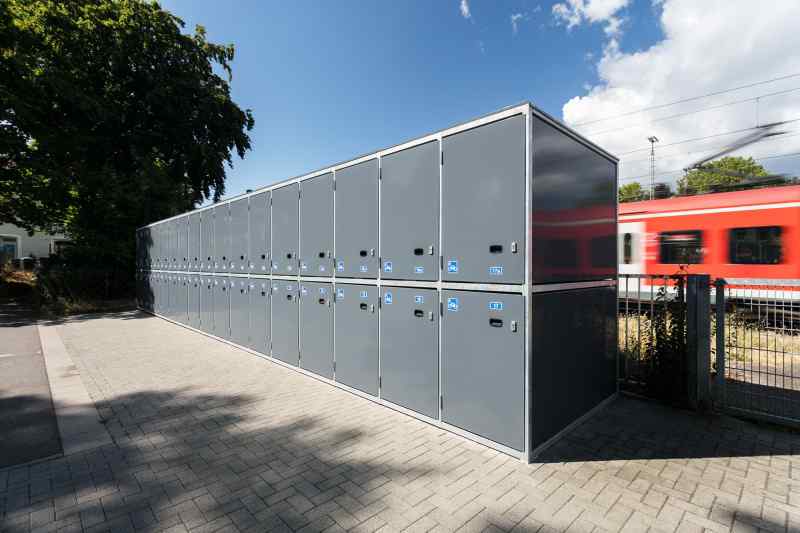 Fahrradbox ARETUS DOPPELSTOCK: Zwei Fahrradsafes übereinander Fahrradboxen & Fahrradgaragen - ARETUS DOPPELSTOCK