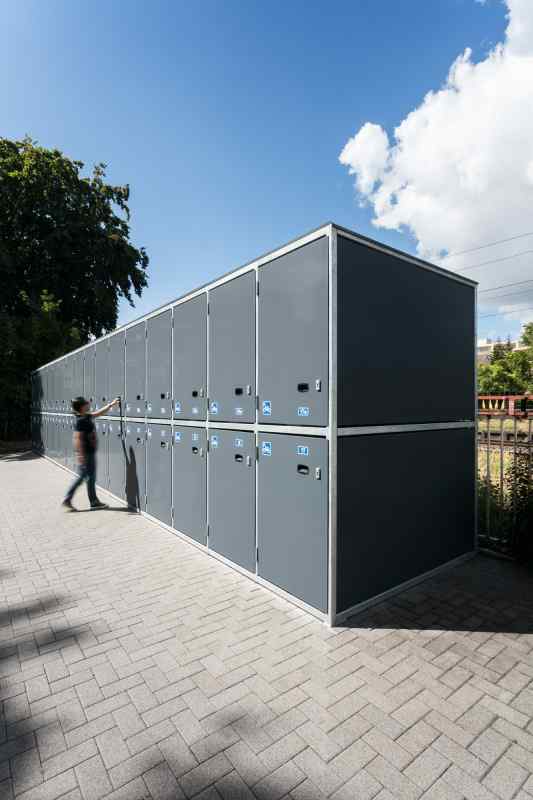 Fahrradbox ARETUS DOPPELSTOCK: Zwei Fahrradsafes übereinander Fahrradboxen & Fahrradgaragen - ARETUS DOPPELSTOCK