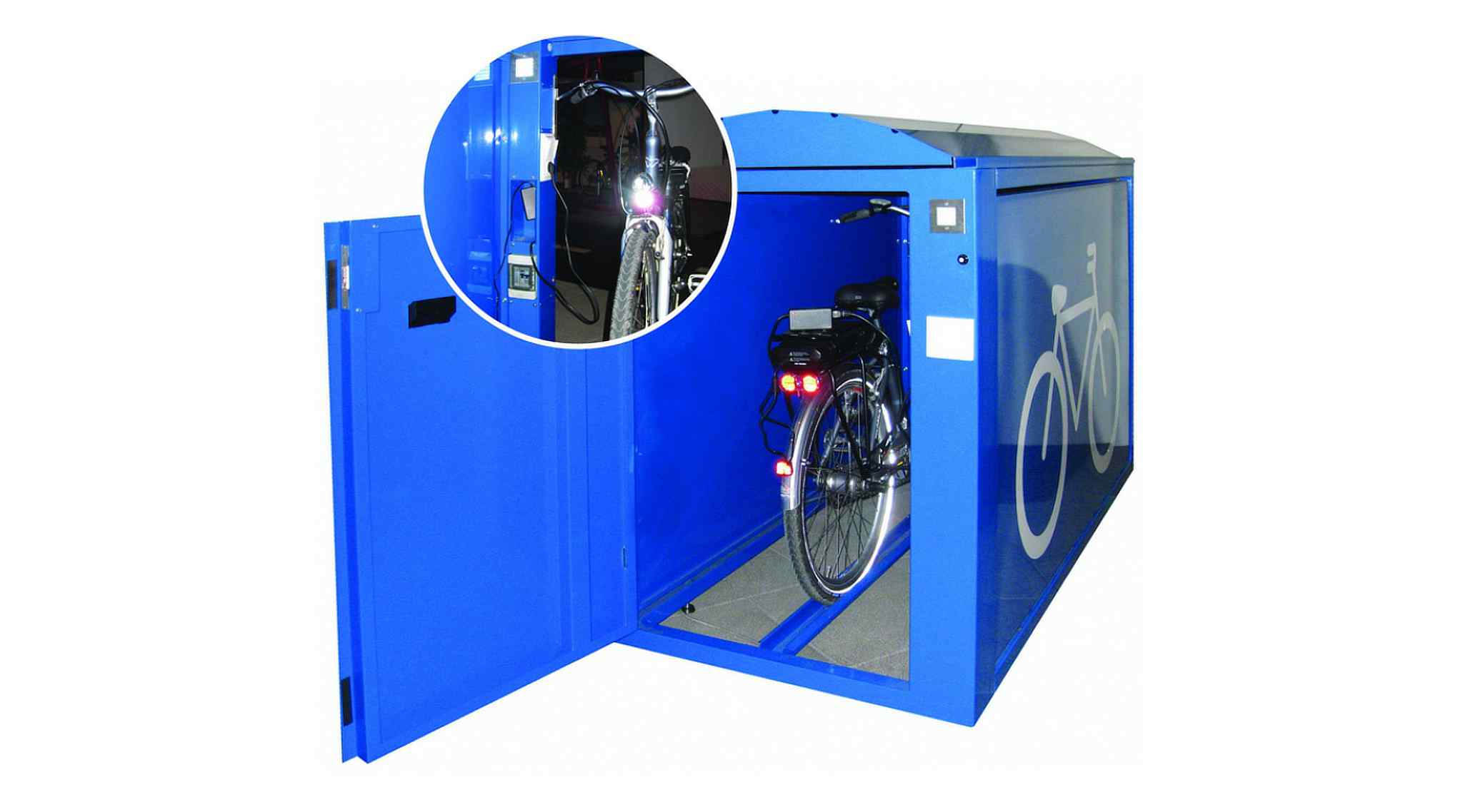 Fahrradbox ARETUS mit Energiesäule Fahrradboxen & Fahrradgaragen - ARETUS mit Energiesäule