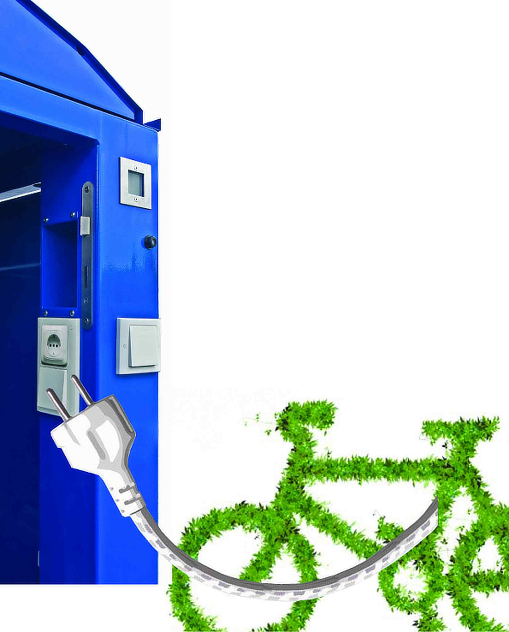Fahrradbox ARETUS mit Energiesäule Fahrradboxen & Fahrradgaragen - ARETUS mit Energiesäule