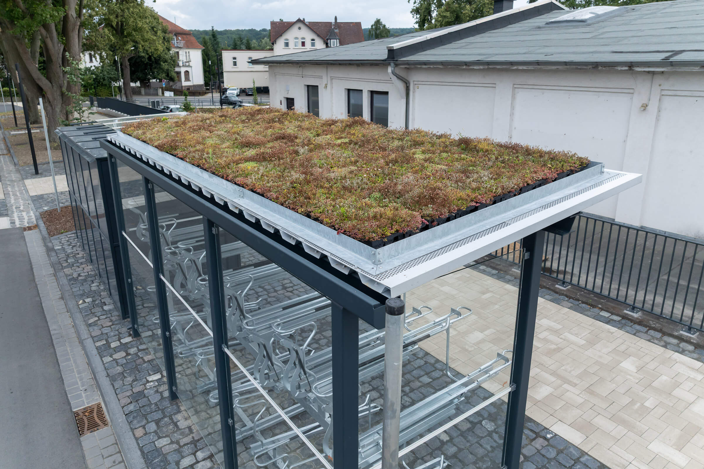 Fahrradüberdachungen - FLACH & GRÜN