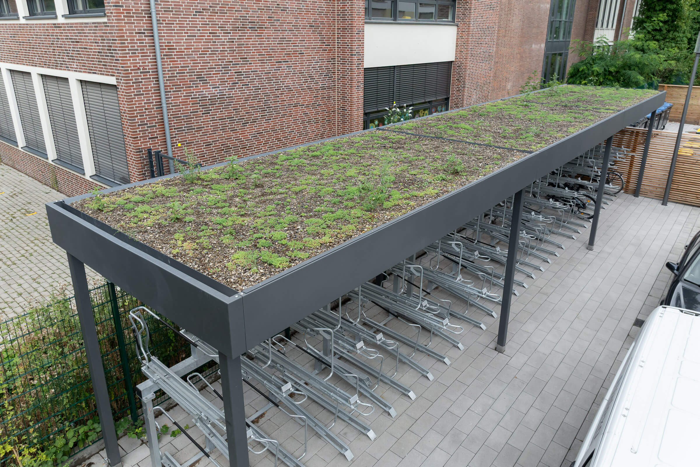 Fahrradüberdachungen - FLACH & GRÜN