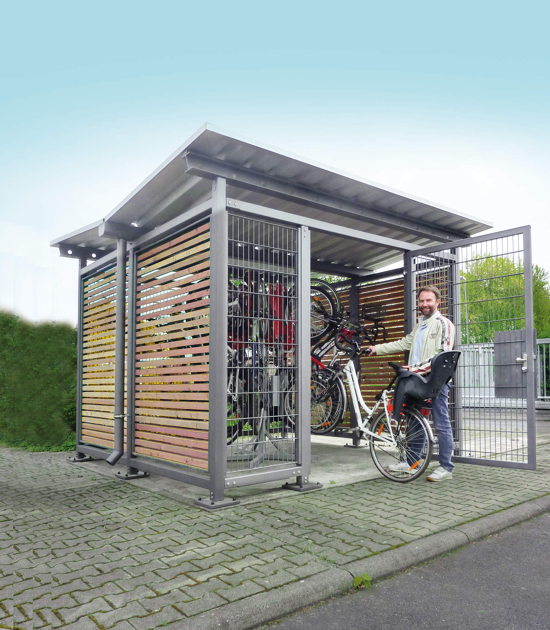 Fahrradüberdachung KADURA Fahrradeinhausungen - KADURA
