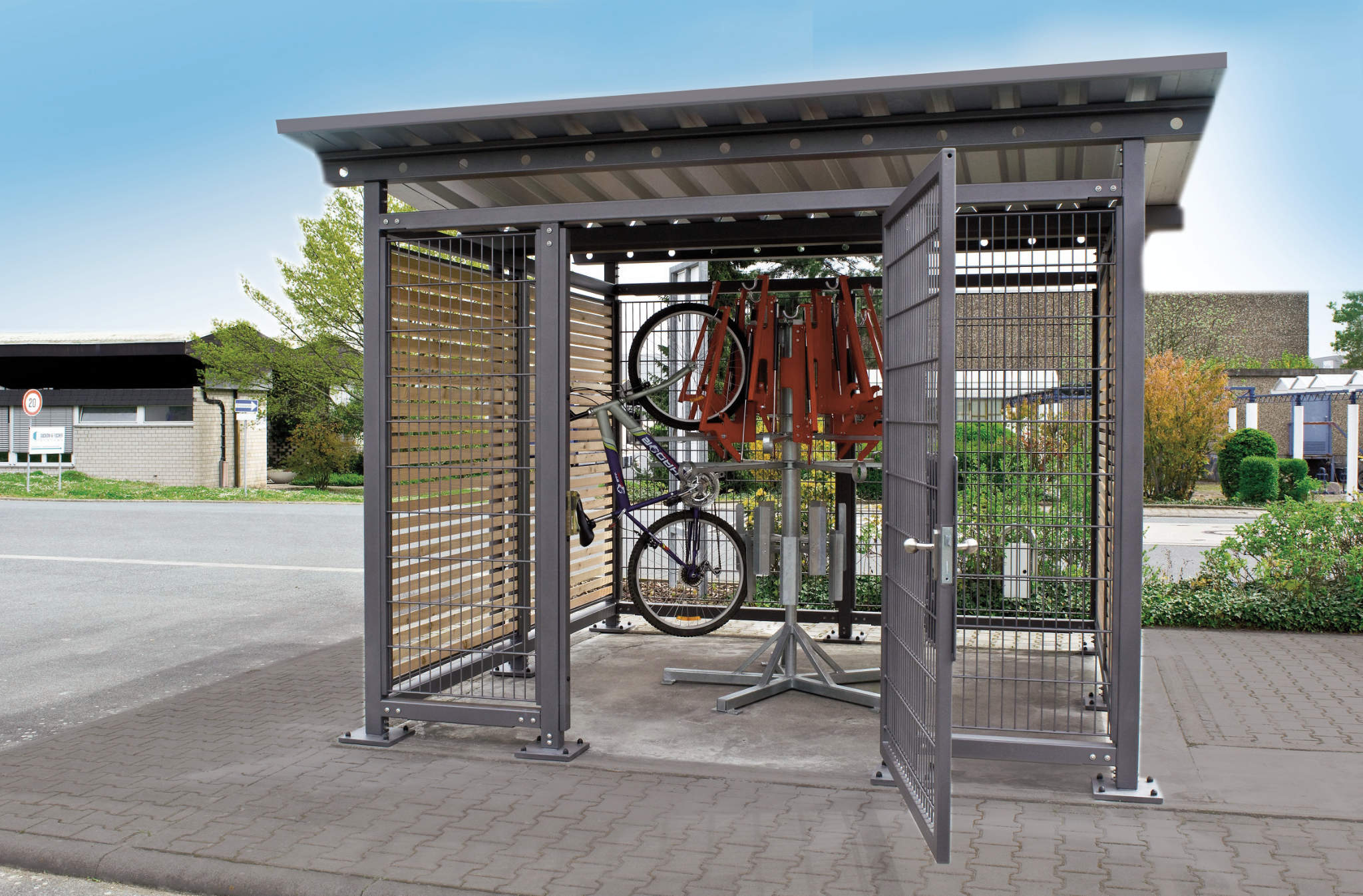 Fahrradüberdachung KADURA Fahrradeinhausungen - KADURA