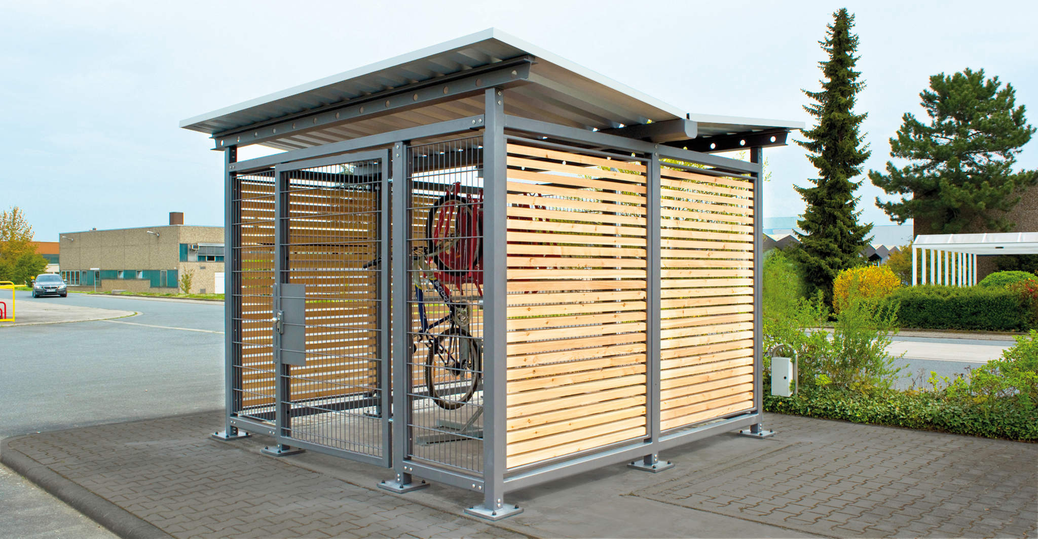 Fahrradüberdachung KADURA Fahrradeinhausungen - KADURA