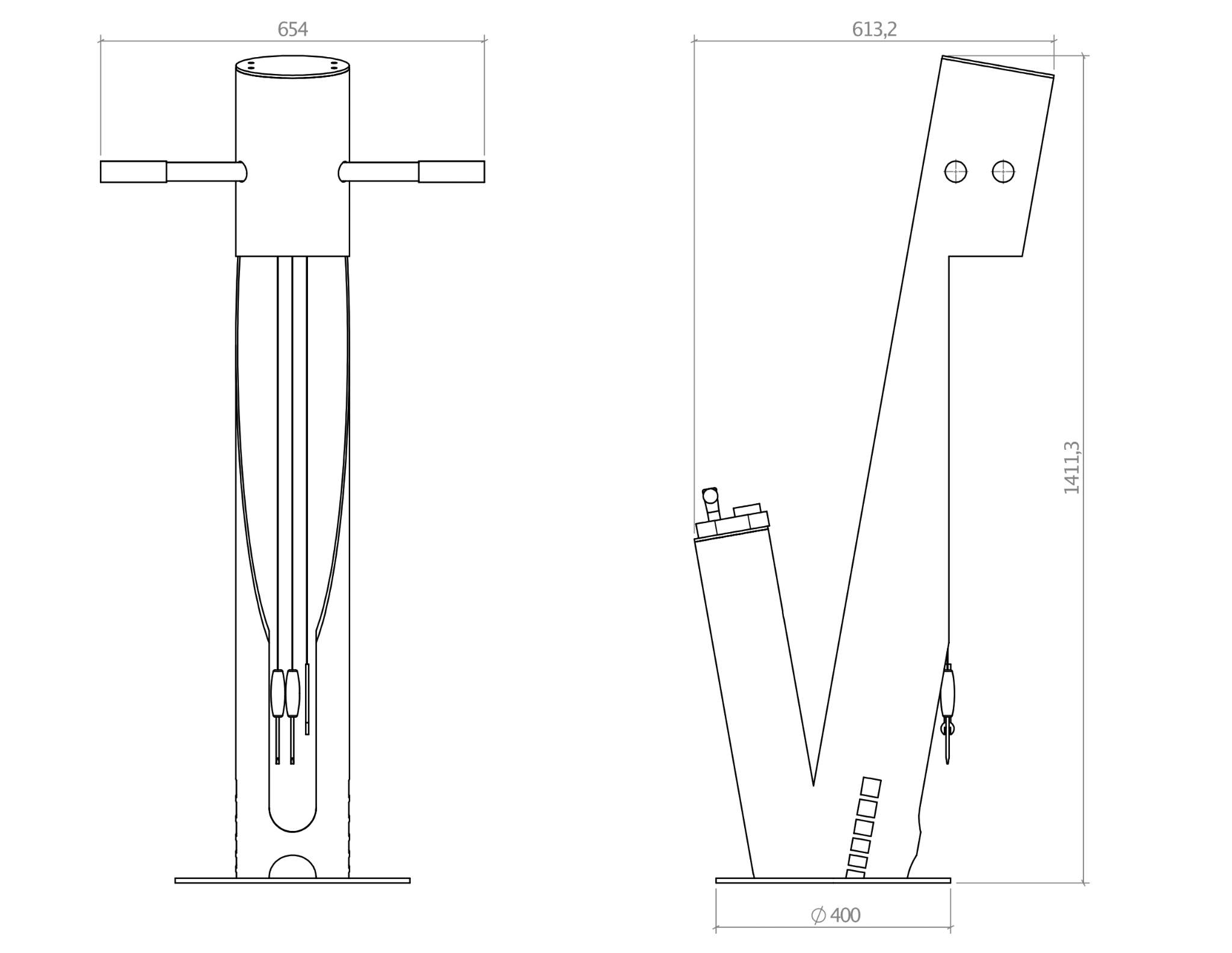 BETA-Service-Point: Abmessungen Servicestationen - BETA-Service-Point