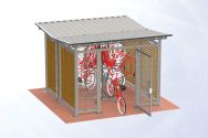 Fahrradüberdachung KADURA mit Rhombusleiten Fahrradeinhausungen - KADURA
