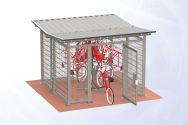 Fahrradüberdachung KADURA mit Gittermatten Fahrradeinhausungen - KADURA