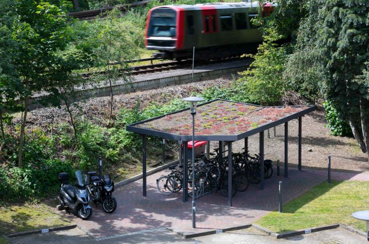 FLACH & GRÜN Fahrradüberdachung – Grüne Architektur mit vielseitigem Einsatzpotenzial