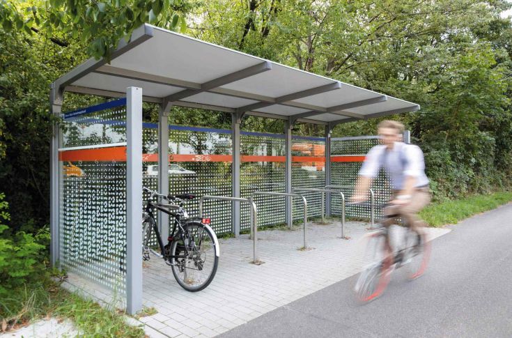 TRAMSTOP Fahrradüberdachung – Stabile und wettergeschützte Abstellmöglichkeit für den öffentlichen Raum